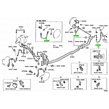 Hortum Fren Corolla  1988-1992 Arka (2 Adet)