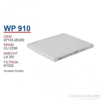 Polen Filtresi Tucson 04-10 / Rıo 06Sonrası / Sportage 05-09 / Blue 11Sonrası / Cerato 10Sonrası / I-40 12Sonrası1.6 Gdı Karbonlu (Oem No: 97133-2E200)