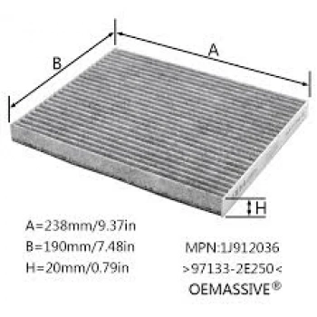 Polen Filtresi Sportage 11Sonrası / Ix-35 10Sonrası / Tucson 15Sonrası / Ionıq 16Sonrası / Sportage 16Sonrası / Nıro 16Sonrası (Oem No: 97133-2E260)