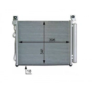 Klıma Radyatörü Kurutucu Ile Brazıng 396X348X16 Kore Pıcanto Benzın 2004- (Oem No: 9760607500)