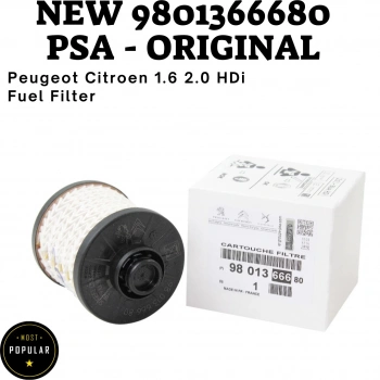 Yakıt Filtresi ( Mazot) 208 / 308 / 508 / 3008 / 5008 / C4 / C5 / Ds3 / Ds4 / Focus / C Max / Mondeo 14=Den İtibaren; 1.5/ 1.6/2.0 Tdci -Hdi Eur-6 / Combo E / Crossland X / Grandland X / Vıvaro C / Zafıra C B16Dth-B16Dt-B16Btl (Oem No: 9801366680)