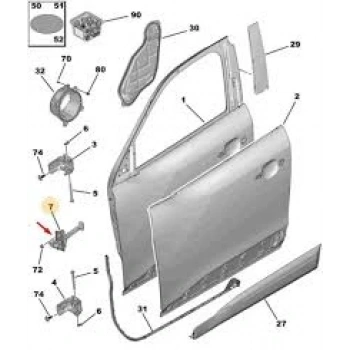 Kapı Gergısı Ön Psa 2008 B.M 2019- (Oem No: 9820810880)