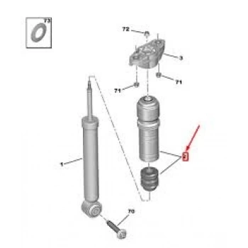 Amortısör Toz Körüğü Arka Psa 208 Iı B.M 2019- (Oem No: 9824423680)