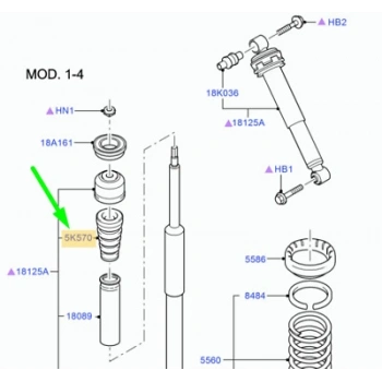 Focus 98  Amortisör Takozu Arka 4M51 5K570 Aa (Oem No:98Ag5K570Ah)