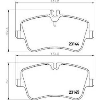 Fren Balata Mercedes 00-06 W203 C Seri / Mercedes 04-11 R171 Slk Seri Ön (Oem No: A0034205920)