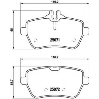 Fren Balatası Arka Mercedes Sl R231 276 2012- (Oem No: A0064207220)
