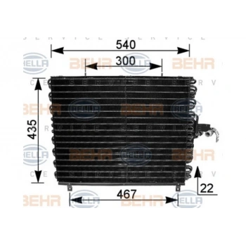 Klima  Radyatörü Mercedes W124 M103-Om601-605 90-95 (Oem No: A1248301670)