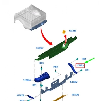 Tampon Baglantı Arka Sağ Ford Ranger Bm 11- (Oem No: Ab39 17787 Bb)