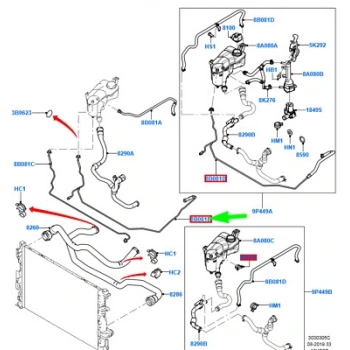 Radyatör Yedek Su Depo Hortumu (Depo Termostat Arası) Ford Kuga/S Max 1.6 Ecoboost 13- (Oem No: Bg91 8K012 Ba)