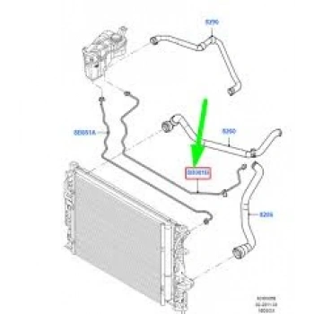 Radyatör Yedek Su Depo Hortumu Ford Mondeo 1.6 Tdcı 11- (Oem No: Bg91 8K012 Db)