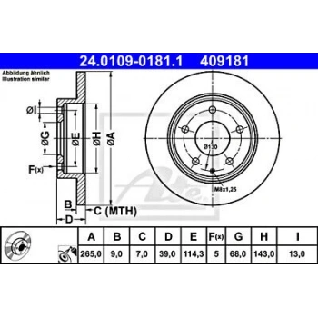 Fren Diski Arka . Japon Mazda 3 (Bm, Bn, Bp) 1.5:1.5 D 13- (Oem No: Bjs7-26-251B)