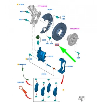 Fren Diski Ön (308 Mm) Ford Transıt V-363 Bm 12- (Oem No: Bk21 1125 A1D)