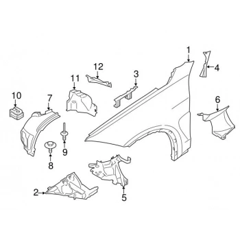Çamurluk Davlumbazı Ön Arka Bölüm : R Bmw X5 F15-X5 M F85 Bm 14-18 (Oem No: Bmw 51717291198)
