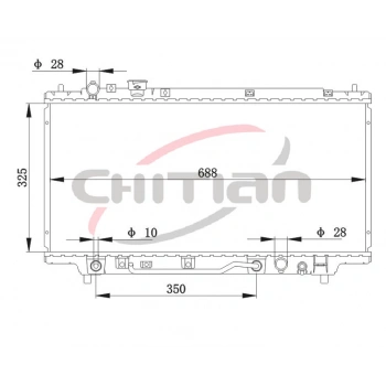 Su Radyatörü 325X688X16 Japon 323 (Ba) 1.5:1.8 95-98 (Oem No: Bph7-15-200E)