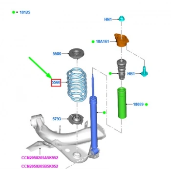 Helezon Yayı Arka Ford Fıesta Bm 13- (Oem No: C1Bc 5560 Abb)