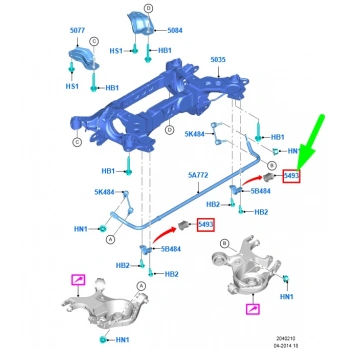 Vıraj Demır Lastıgı Arka Ford Mondeo Bm 14- (Oem No: Dg9C 4A037 Bng)
