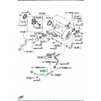 Devirdaim Su Borusu 626  92-97 / Fs / Uzun (Oem No: Fs01-15-290B)