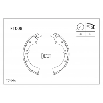 Fren Balatası Hılux Vigo 05-13 Arka Papuç 4X2 None (Oem No: Ft008)