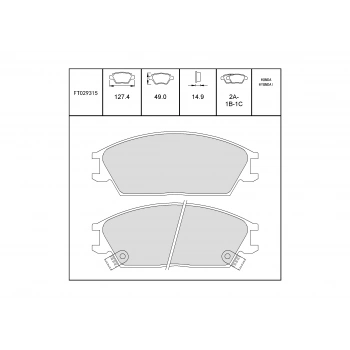 Fren Balatası Accent 9006 Excel Getz 00 Ön Şimli None (Oem No: Ft029315)