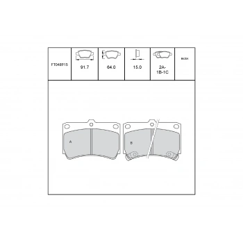 Fren Balatası 323 9096 Ön Rio 00-05 Ön Şimli None (Oem No: Ft048915)
