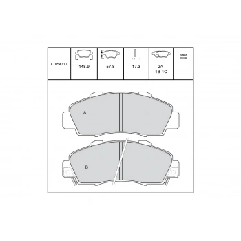 Fren Balatası Crv 97-02 Accord 96-02 Ön None (Oem No: Ft054317)