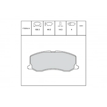 Ön Fren Balatası Swift 90-00 1.0-1.3 Sf310 Şimli None (Oem No: Ft059614)