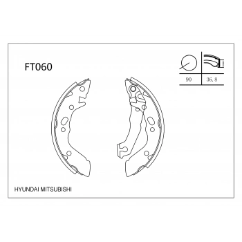 Fren Balatası Excel 90-95 Arka Papuç None (Oem No: Ft060)