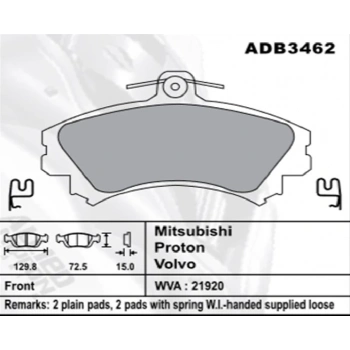 Fren Balatası Carisma 9606 1.8 Absli Colt 05- Ön None (Oem No: Ft070215)