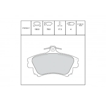 Fren Balatası Carisma 1.6 9600Colt 1.5 Ön Şimli None (Oem No: Ft070317)