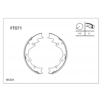 Fren Balatası E2200 Ceres Besta Arka Papuç None (Oem No: Ft071)