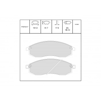 Fren Balatası L200 02-06 4X2 Ön None (Oem No: Ft074317)