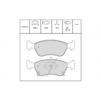 Fren Balatası Avensis 9700 Ön Şimli None (Oem No: Ft081418)