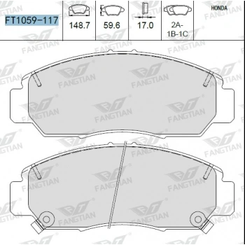 Ön Fren Balatası Civic 1.6 07-12 Sedan Fd6 None (Oem No: Ft1059-117)