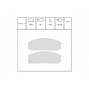 Fren Balatası Navara 07Patfınder 517 Jant Ön 4X4 None (Oem No: Ft1256-117)