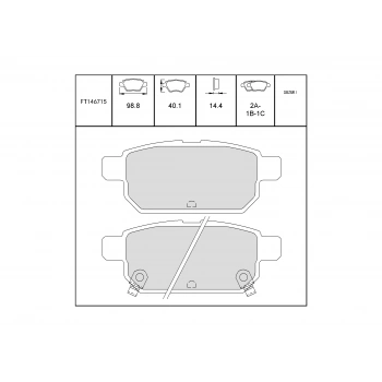Fren Balatası Swift 20112013 Arka Sx4 15 Şimli None (Oem No: Ft146715)