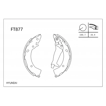 Fren Balatası Getz 06-11 Arka Papuç Absli None (Oem No: Ft877)