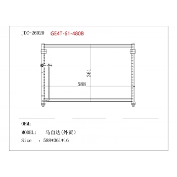 Radyatör Klima 626 98-02 None (Oem No: Ge4T-61-480B)