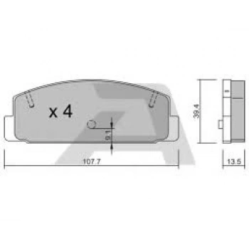 Fren Balatası Arka . Japon 626 (Gf) : Mazda 6 (Gg) 02-12 : 323 (Bj) 99-02 2.0 98-01 (Oem No: Ggym-26-48Z)