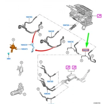 Kalorıfer Hortumu Gırıs Ford Transıt V-363 2.0D 17- (Oem No: Gk31 18K579 Ak)