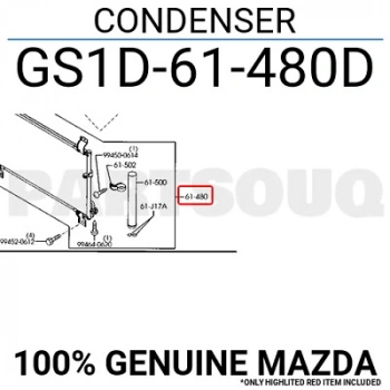 Klima  Radyatörü 690X320X16 Japon Mazda 6 (Gh) 2.0 08-12 (Oem No: Gs1D-61-480D)