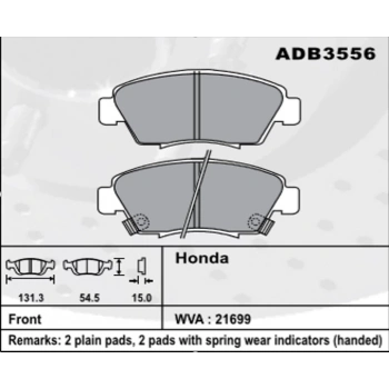 Ön Fren Balatası Civic 92-95 Civic 1.4 96-00Jazz None (Oem No: H2Cvc04-Kb-01)
