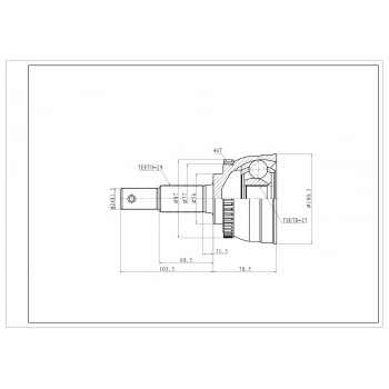 Aks Kafası Maxima 96-00 Dış Absli 29*27*56(46T) None (Oem No: Jpı102001)