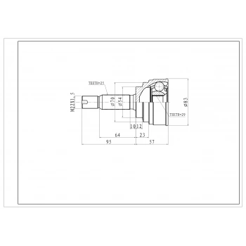 Aks Kafası Pajero-Pının 0010 1.8 Gdı Dış None (Oem No: Jpı102008)