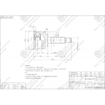 Aks Kafası Swift Macar 9602 1.3 Dış 23X20X50 None (Oem No: Jpı102091)