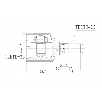 Aks Kafası Accent 0306 1.5 Crdı 25X23X35 İç Lh None (Oem No: Jpı103006)