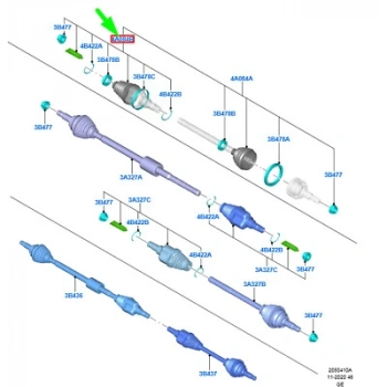 Aks Körüğü İç  Ford Focus Bm 18- (Oem No: Jx67 4A084 Aa)