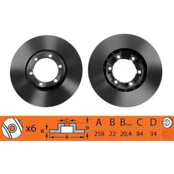 Fren Diski Ön Japon L200 (K14) 2.5 D 87-98 (Oem No: Mb407031)