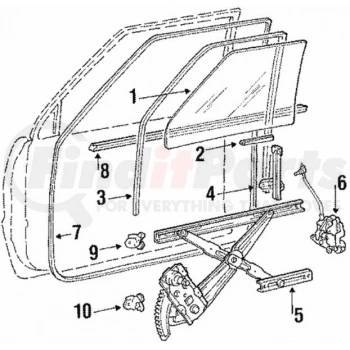 Kilit Kapı L200  90-99 Sağ (Oem No: Mb422204)