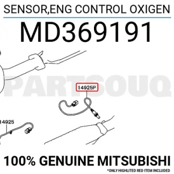 Oksıjen Sensörü Arka Japon Pajero (V6, V7) 3.5 V6 00-06 (Oem No: Md369191)