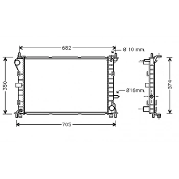 Su Radyatörü Benzınlı (Otom.Sanz.) Ford Focus 1,6 Zetec-S 98-04 (Oem No: Me98Ab 8005 Kf)